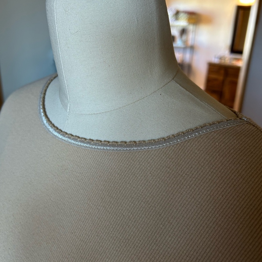 Chadwick’s Neutral Ribbed Knit Top | Size M - Picture 3 of 5